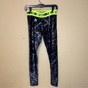 Zumba Fitness Black & Silver Leggings